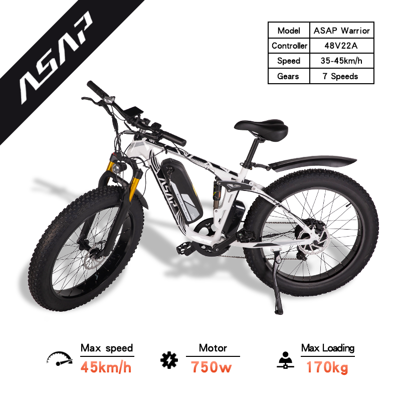 Eu Warehouse 26 Inch Fat Tire Fast Adult Folding Electric Mountain Bike