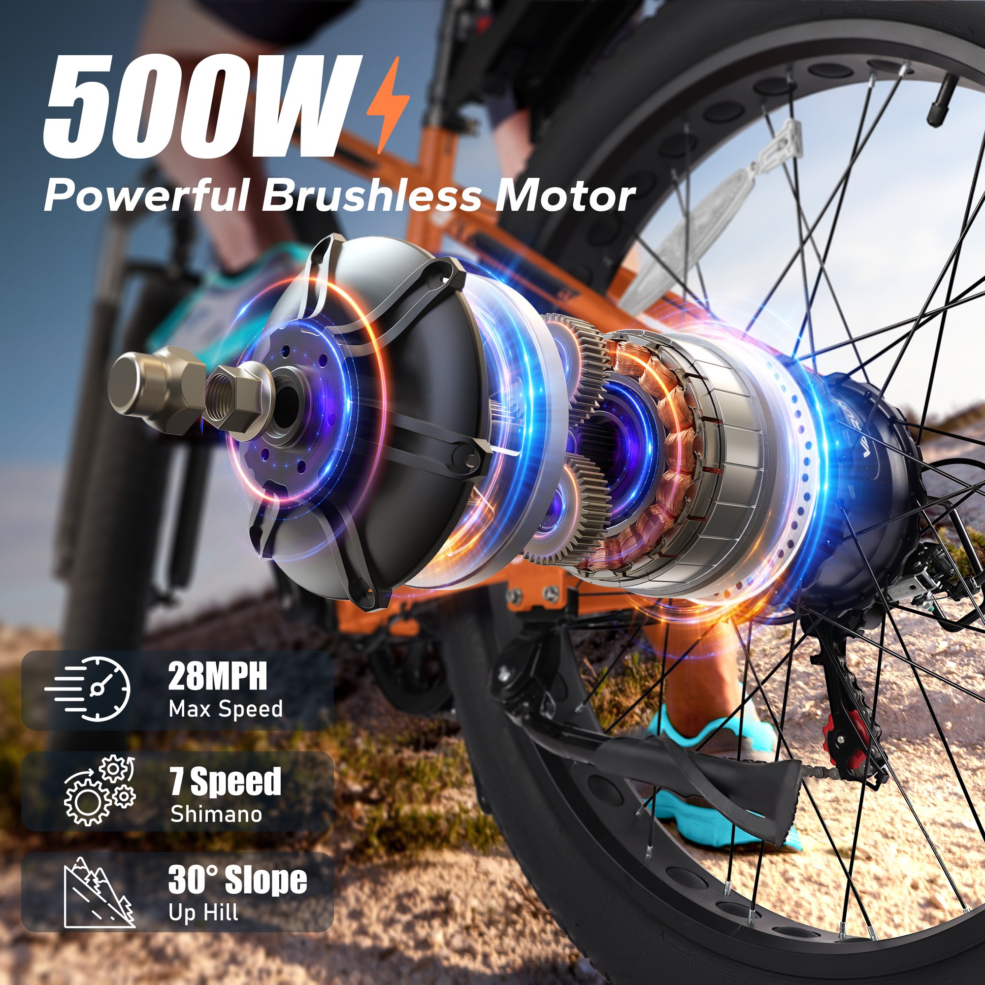EU USA Warehouse Ready Stock Ebike 48V 13AH 500W Long Rang Electric Mountain Bike Downtube Aluminum 26 x 4" Fat Tire E Bicycle