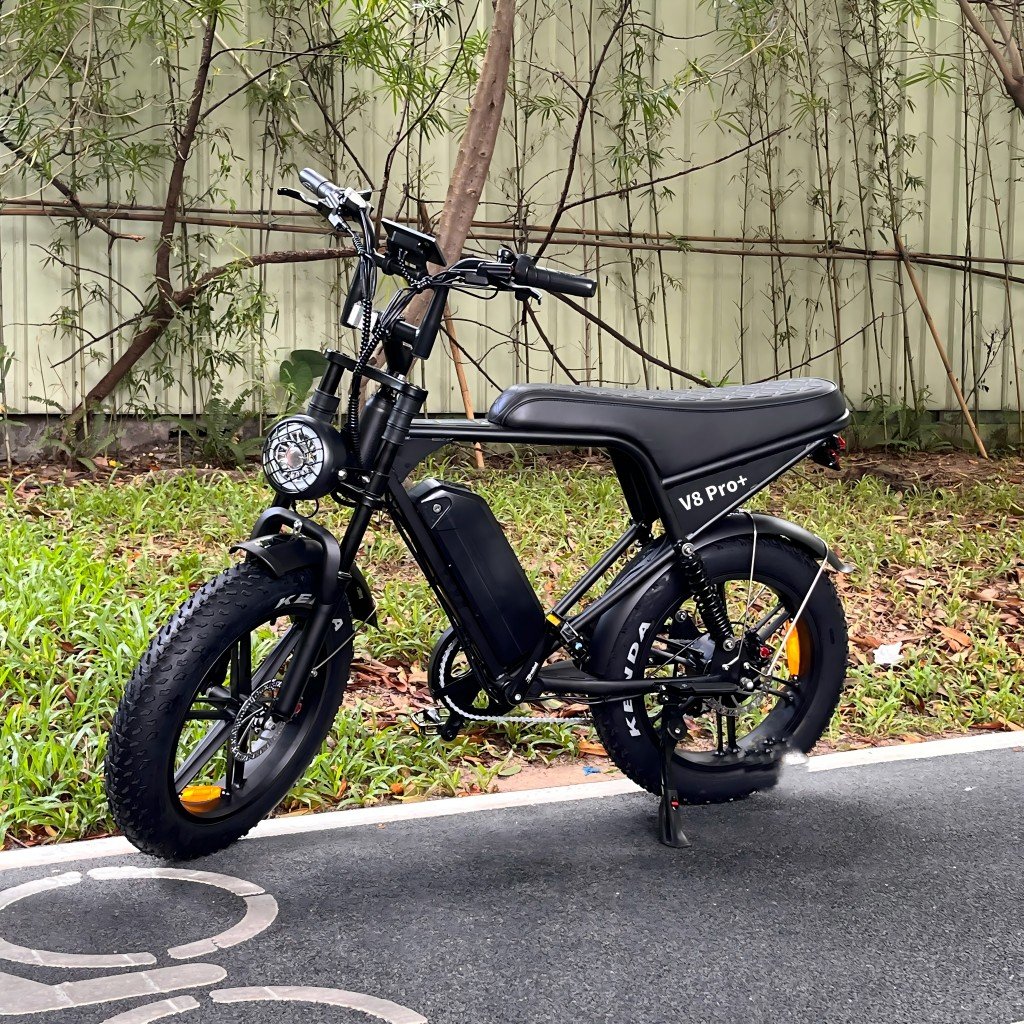 2024 Hot Selling Electric Bike V8pro Plus Fat Tire E bike Long Range Seat 20inch 24inch 750W 1000W Electric City Bike