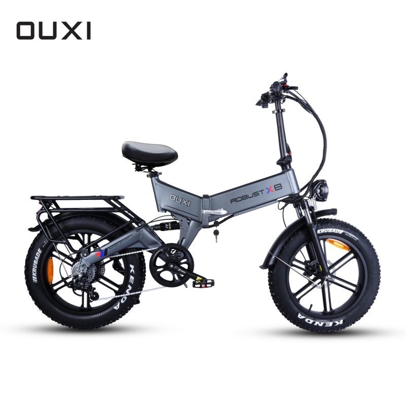 OUXI X8 Electric Bike 1000W Fatbike Full Suspension 48V Folding Mountain Ebike EU Warehouse for Adults
