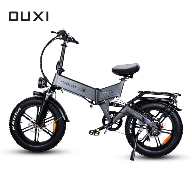 OUXI X8 Electric Bike 1000W Fatbike Full Suspension 48V Folding Mountain Ebike EU Warehouse for Adults