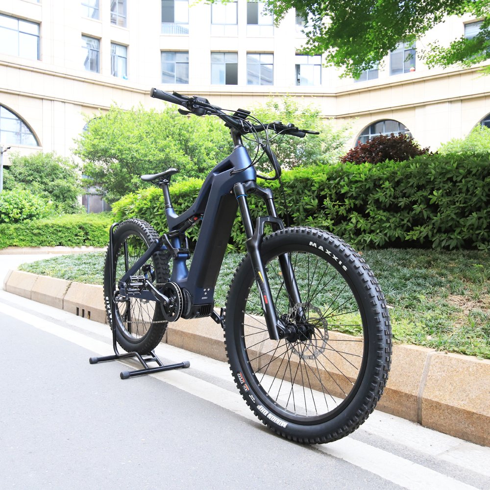 Joyebikes double suspension 48v 1000w Mountain E Bike with carbon fiber frame