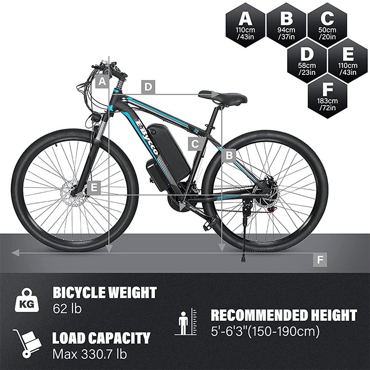 2020 Hottest Electric Bike Electric Bike 29'' Tire Aluminum Frame Electric Beach Cruiser Bike Electric Bicycle