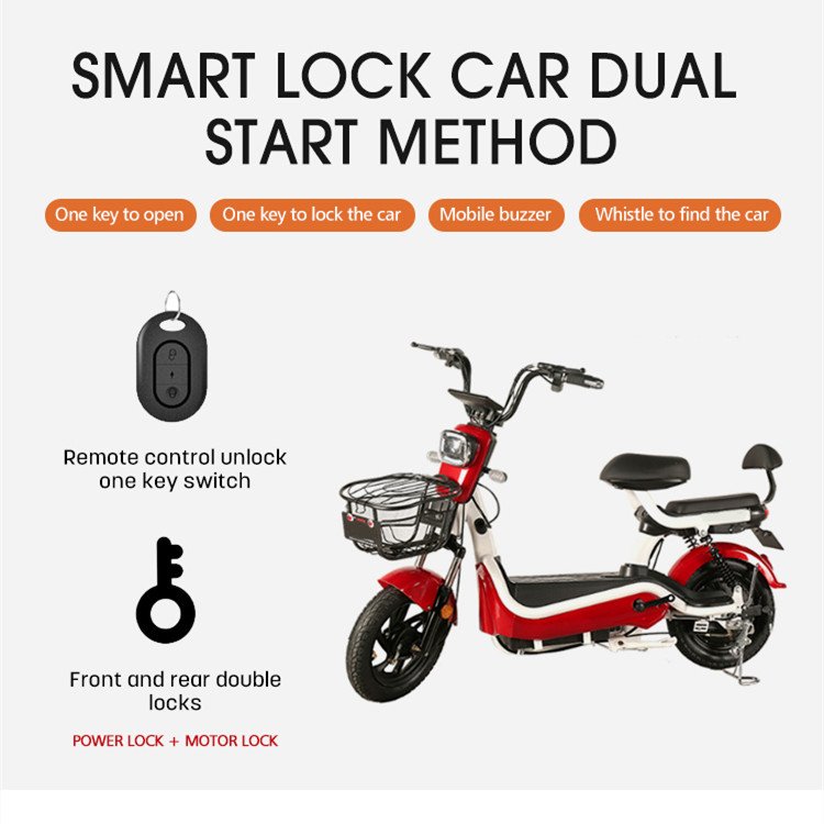 14inch Factory Wholesale Electric Bicycle 350w 48v Adult Electric City Bike Lead-Acid Battery Two-Wheeled Electric Scooter