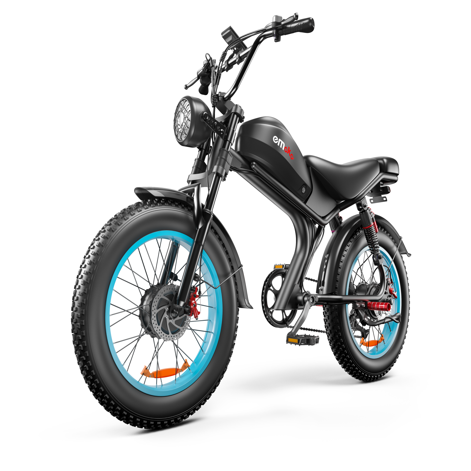 Emoko C93 electric mountain bike Dual motor 2000W 1000W electric bicycle 20 inch fat tyre snow electric Bike Adult