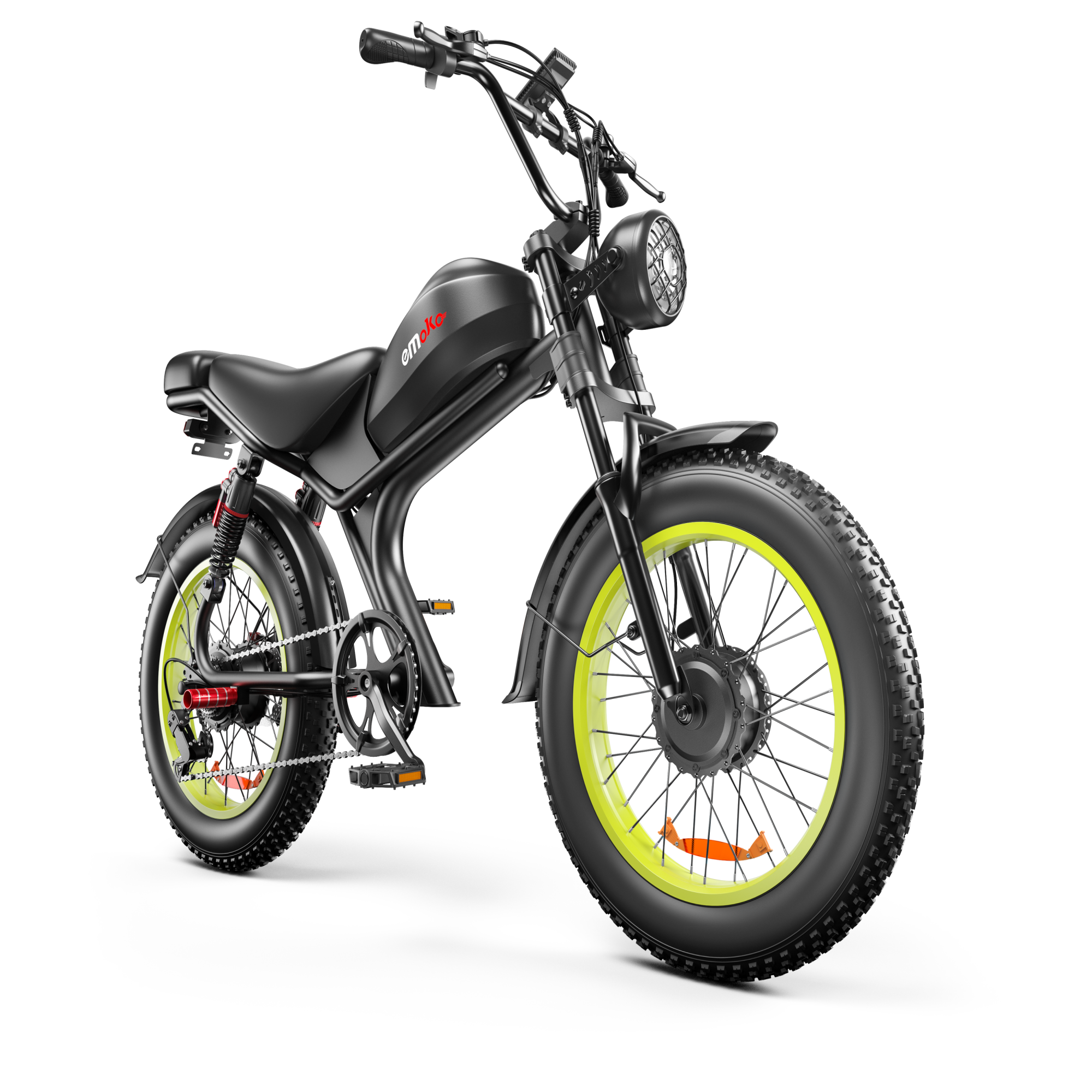 Emoko C93 electric mountain bike Dual motor 2000W 1000W electric bicycle 20 inch fat tyre snow electric Bike Adult