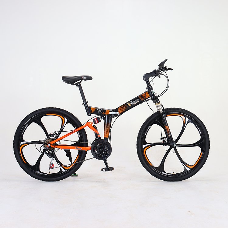 Factory Wholesale 26 inch 21 24 27 30 Speed dual sus mtb Folding Bicycle Mountain Bike