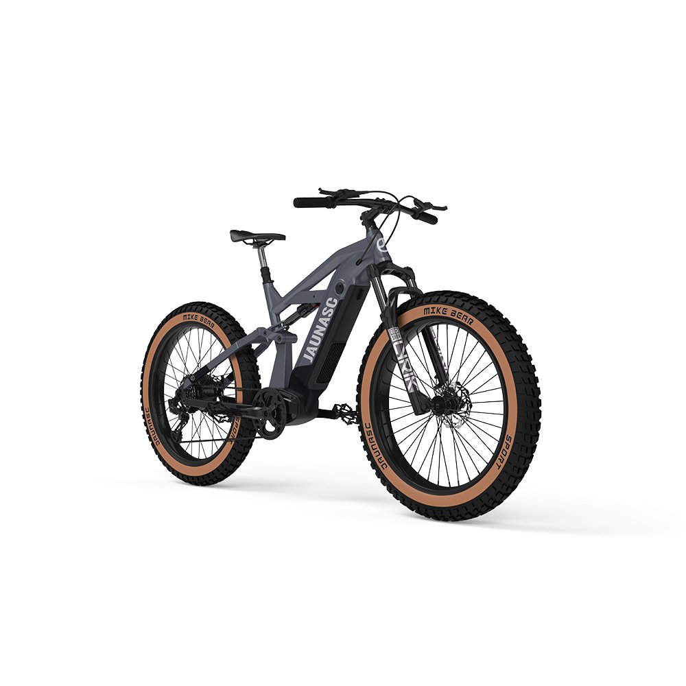 KUAKE exclusive design fat tire electric mountain bike full suspension 48v 750w 1000w mid motor ebike for adults
