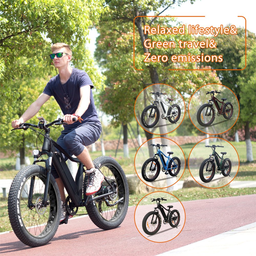 Vtuvia LCD Display 250W 750W 36V 48V 45km/h Max Speed mountain electric bicycle fat tire e bike with Shimano Derailleur