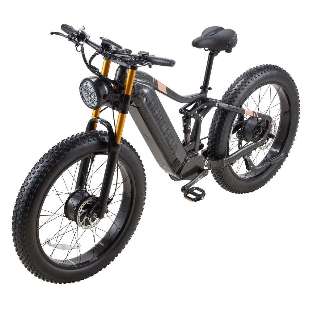 Burchda HC26 FOB Factory Ultra-long Life Lithium Battery Electric Snow Bicycle 48V30AH 750W+1000W DUAL Motors MOUNTAIN Bike