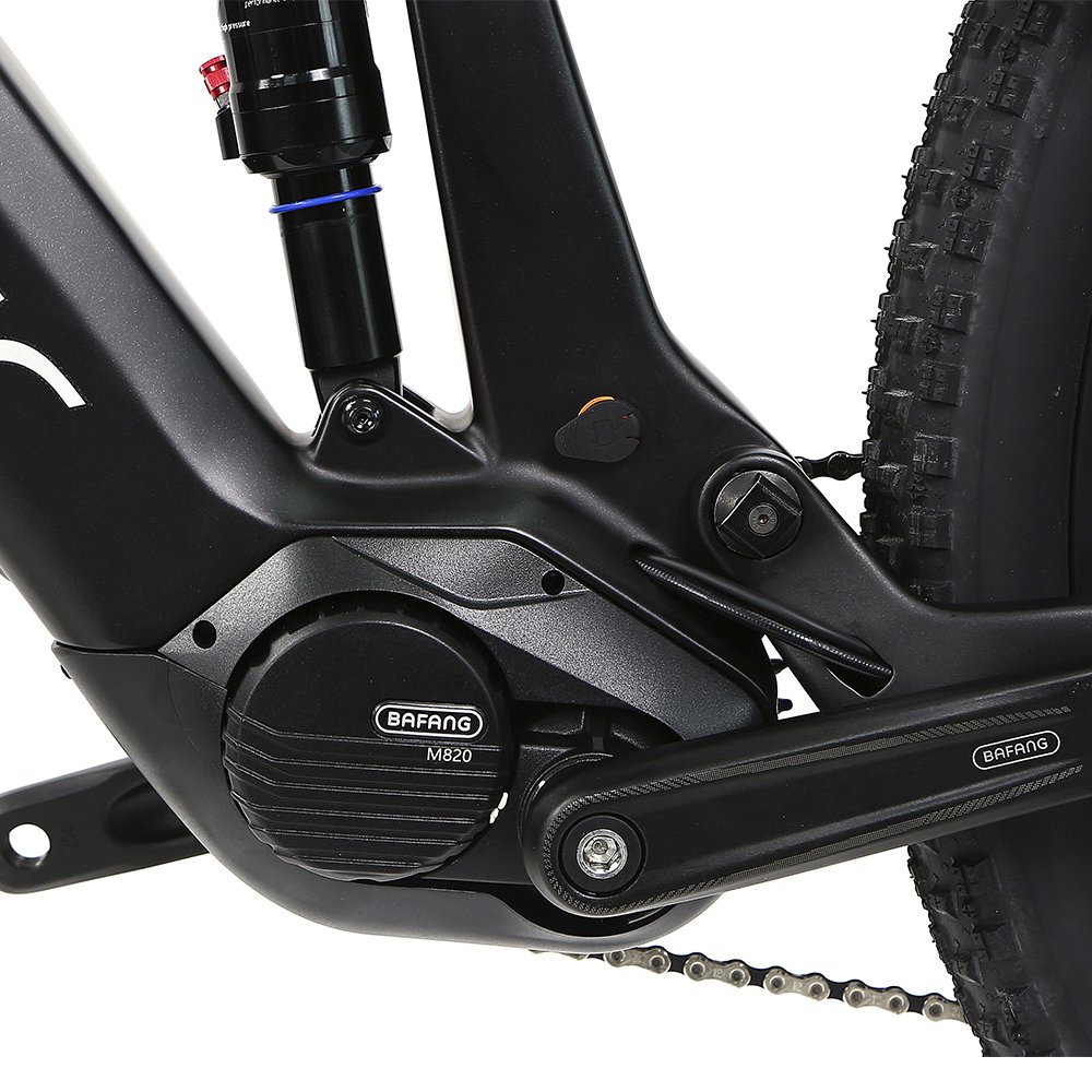 GALAXY Carbon Frame mountain ebike Full Suspension powerful 250w Mid Drive Electric Mountain Bike