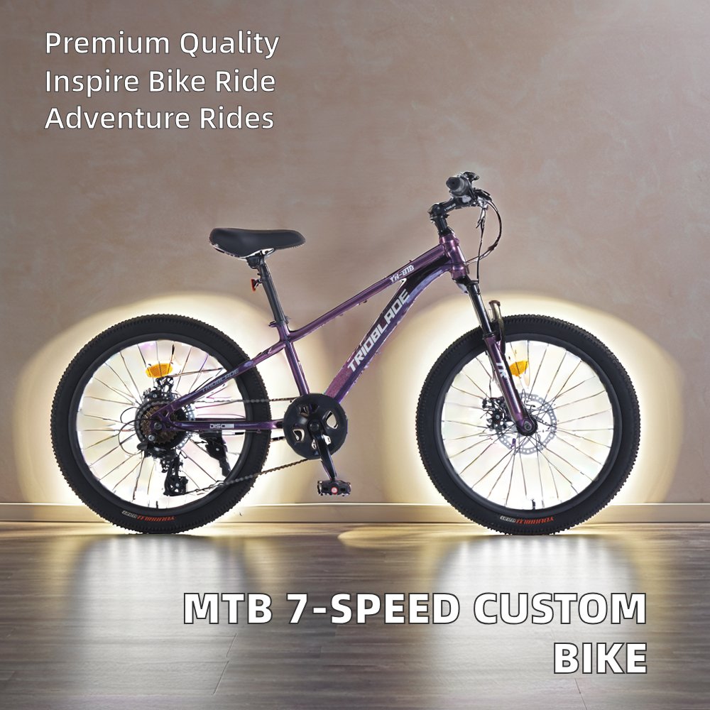 High Quality 20 Inch Velo 22 Inch MTB Bicycle Factory Price 7-speed Custom Full Suspension Bike with Steel 7 Speed Disc Brake 26