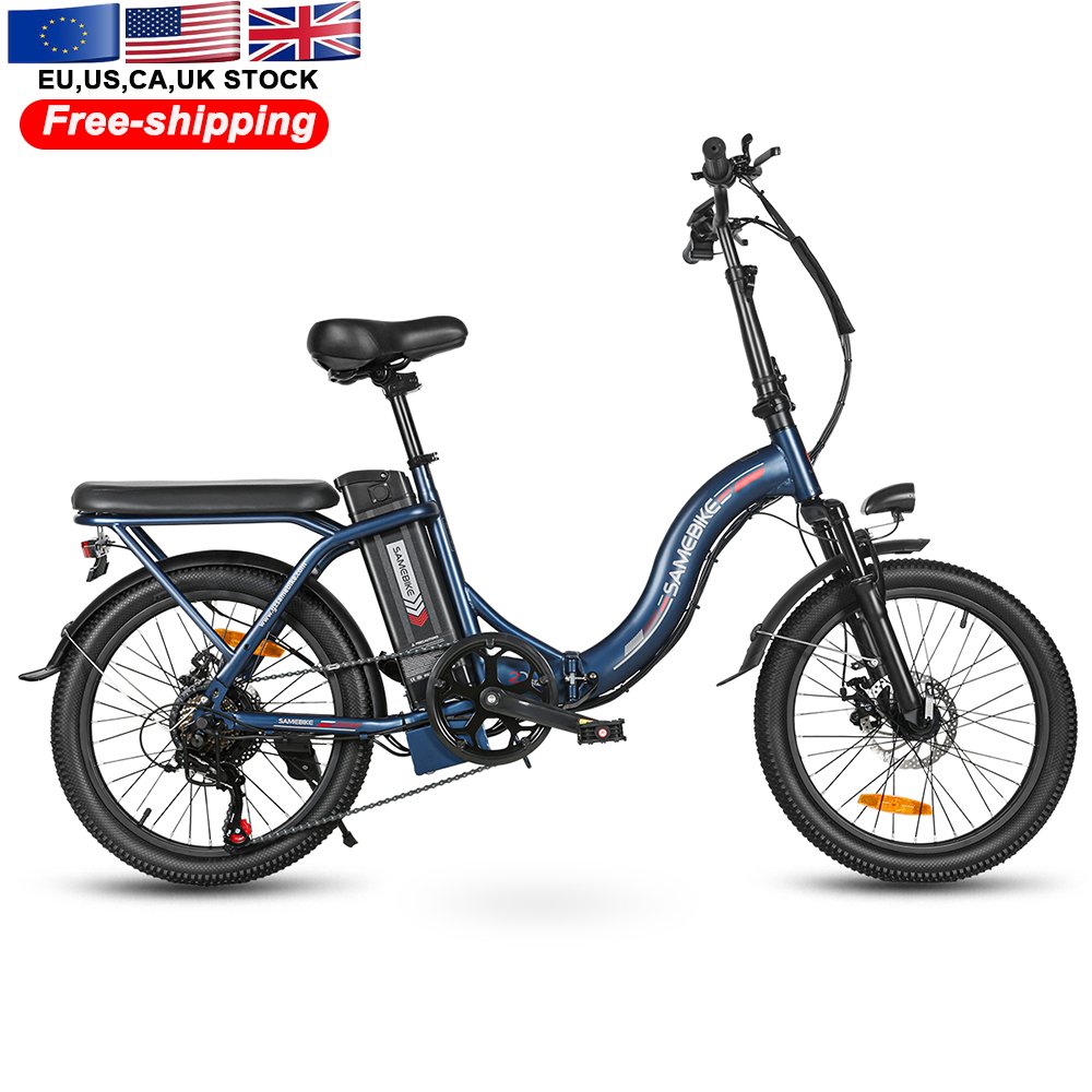 SAMEBIKE 2024 CY20 350W 36V 12Ah Foldable Electric City Bicycle 20-Inch  New 2024 Model 36V Lithium Battery ebike