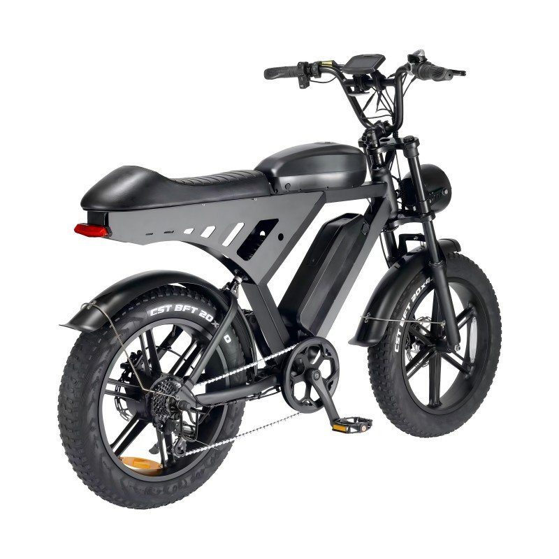 500W Retro Electric Moped Bicycle Enduro Ebike 48V 73 Electric Fat Tire 13AH Battery V30 Model 2000W Rear Hub Disc Hydraulic