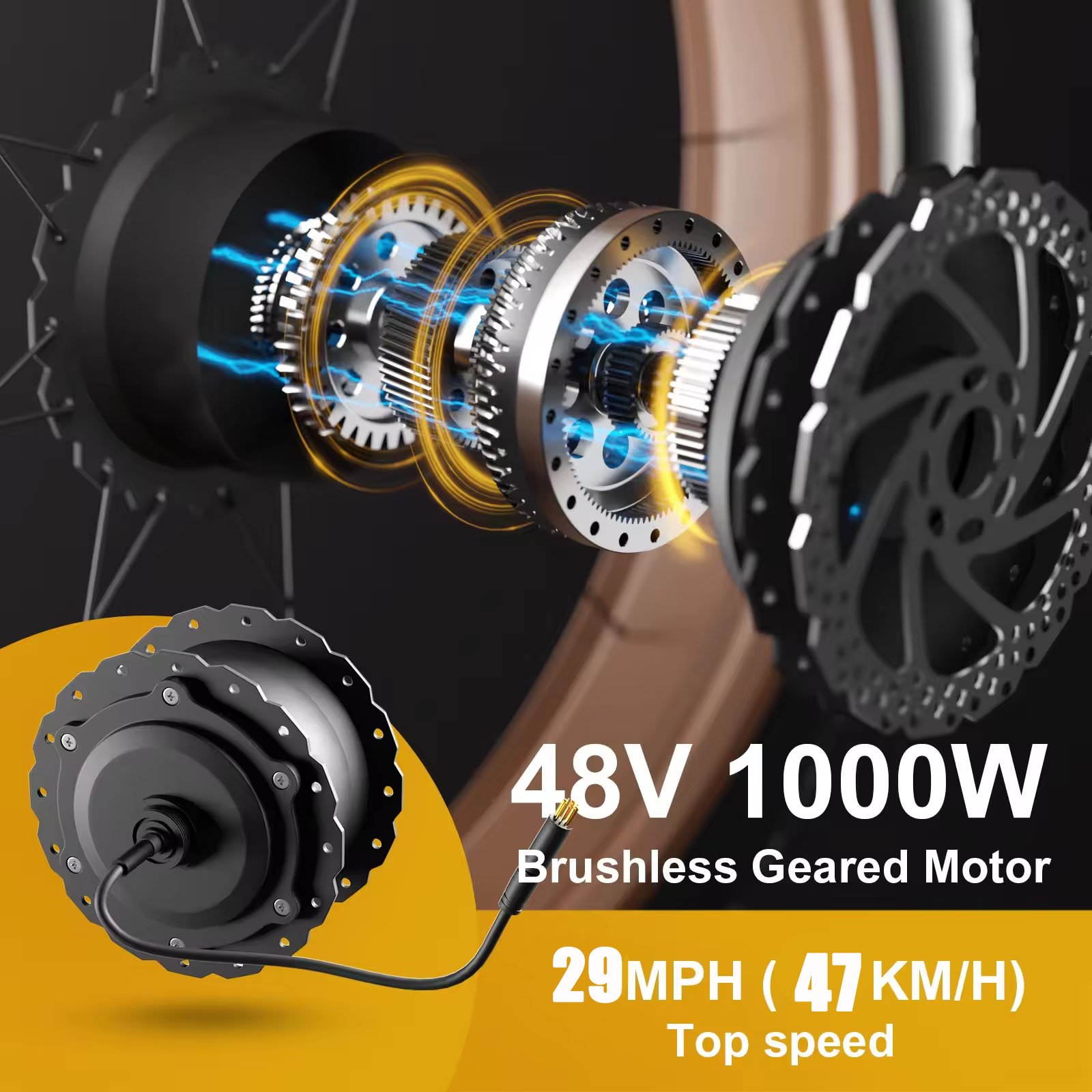 US Warehouse electric mountain bike Powerful 48v 16ah Battery 1000w Motor 26 Inch fat tyre e bike Electric Bike For Adult