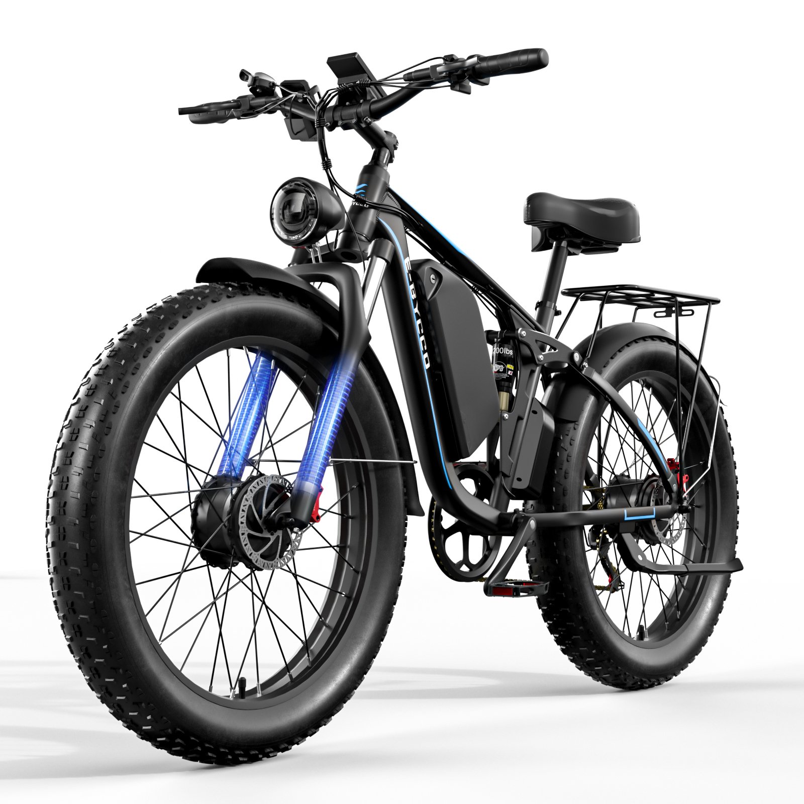 EBYCCO and tax electric bikes Dual motor 26 inch electric fat bike 23ah long range electric mountain bike