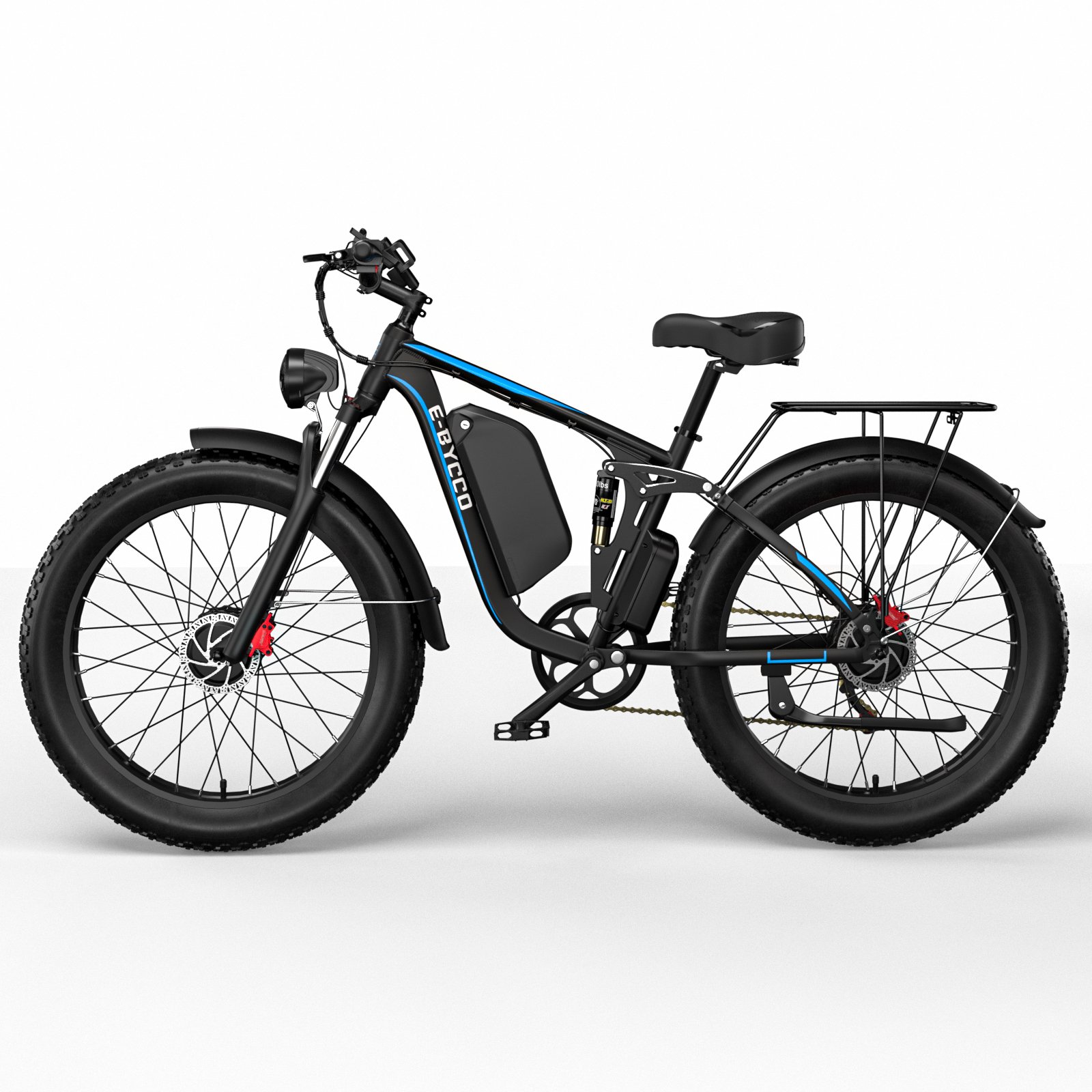 EBYCCO and tax electric bikes Dual motor 26 inch electric fat bike 23ah long range electric mountain bike