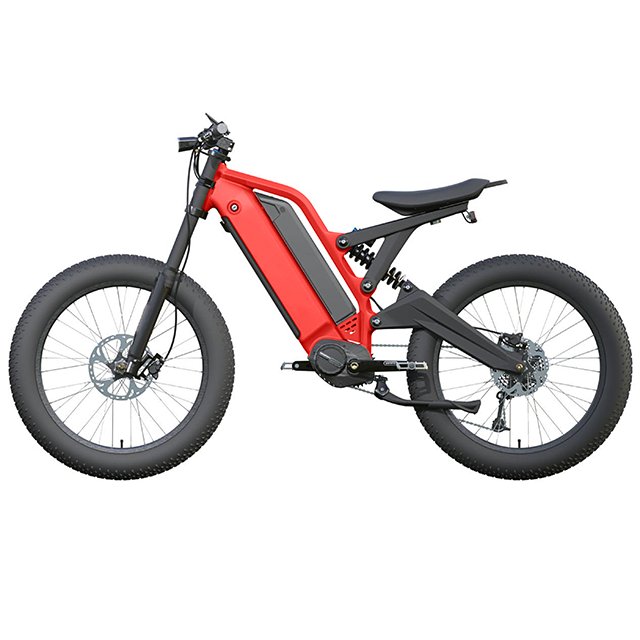 aluminum alloy mountain bike 26 inch bicycle fat tire Electric Hybrid Bike dual-battery bafang Mid drive motor high speed ebike