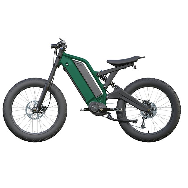 aluminum alloy mountain bike 26 inch bicycle fat tire Electric Hybrid Bike dual-battery bafang Mid drive motor high speed ebike
