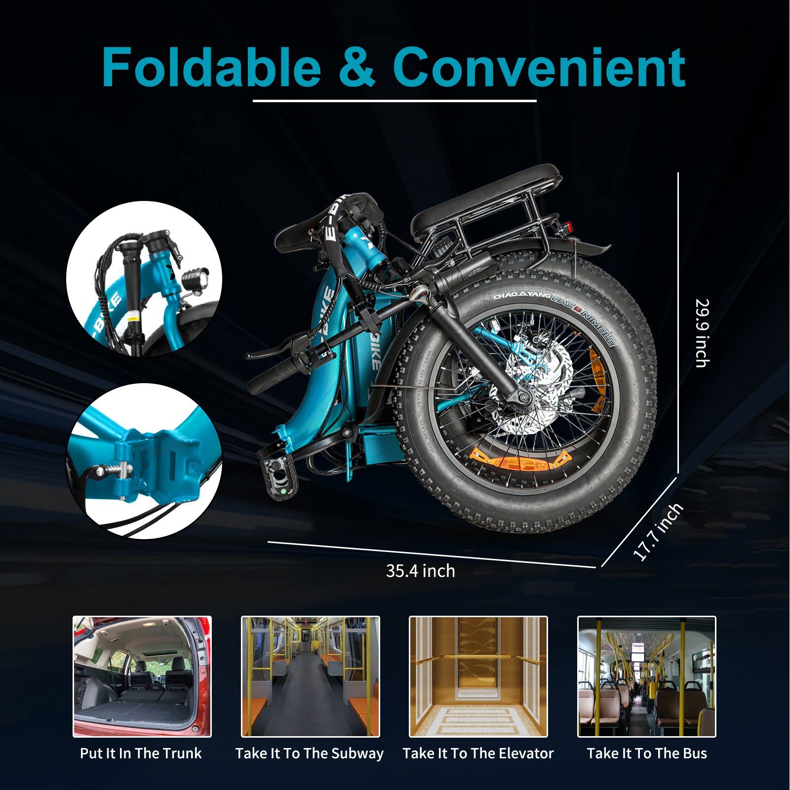 Factory Price Folding Electric City Bike 1000 W Single Price 500W 36v Folding Fat Tyre Ebike