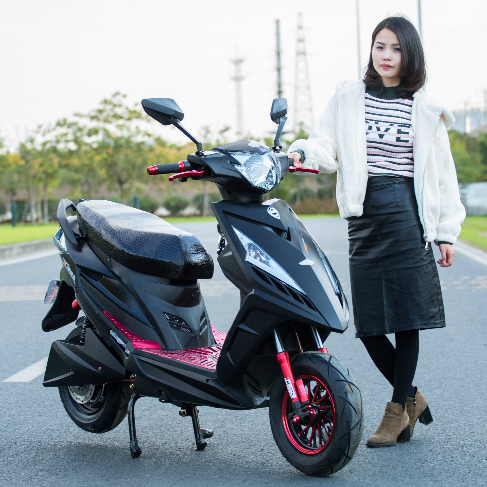 2 Wheels Adult Electric Racing Motorcycle Fast Speed Sports Motorbike 72V 1800W