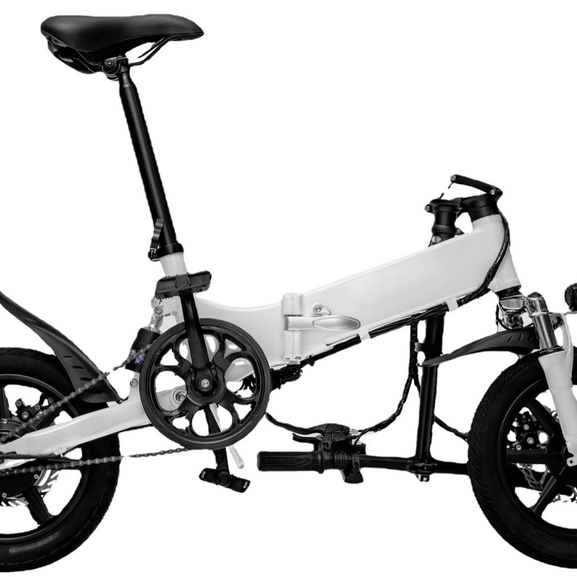 14 Inch Fat Tire Folding Ebike 36V City Ebike Aluminum Alloy Electric City Bike For Adults