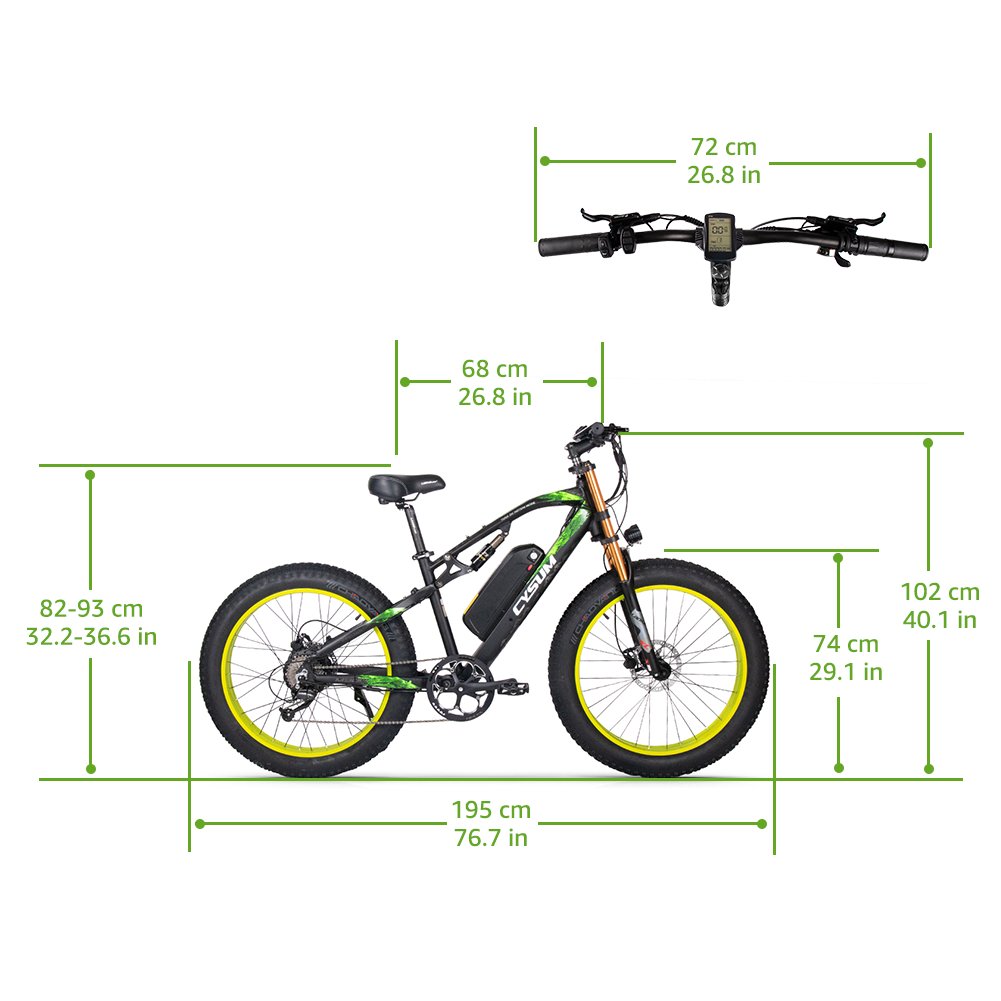EU Stock Cysum CM900 1000w Motor 26'' Fat tire Electric Bike