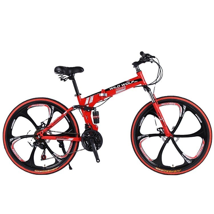26 inch folding mountain bike /wholesale good quality full suspension mountainbike /foldable sepeda gunung lipat