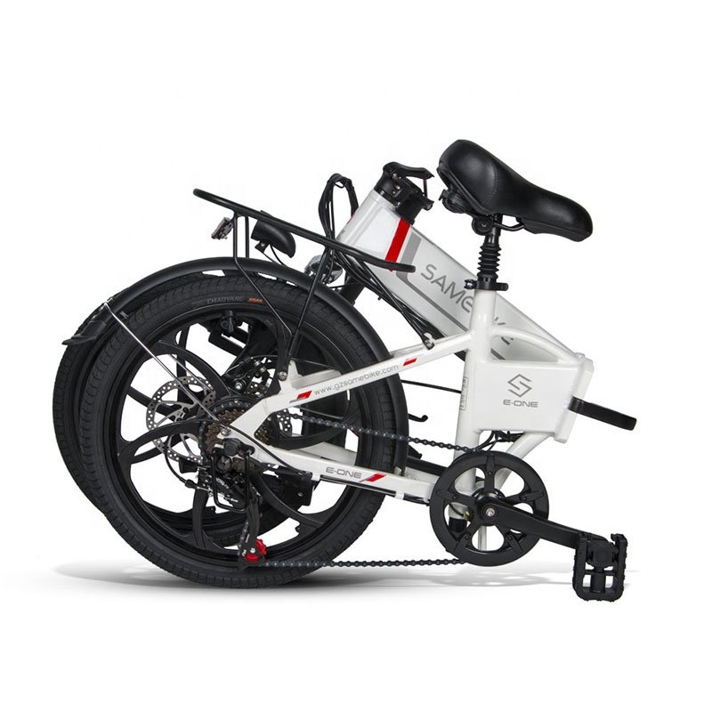 SAMEBIKE 1 year warranty 20 inch light and portable 350w power foldable city removable battery electric bike