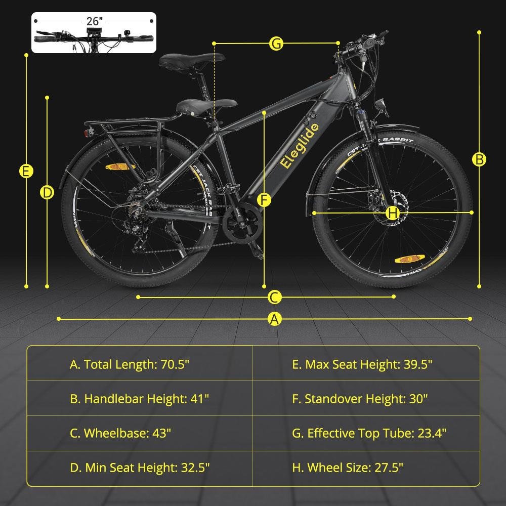 2023 Eleglide T1 Aluminium Frame Bike Mountain 36 Volt Battery 27.5 Inch bike electric Electric Bicycle Electric Mountain Bike