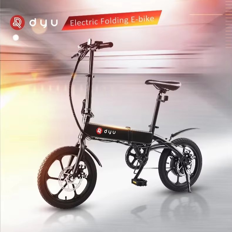 DYU A1F Folding Electric Bike 36V 250W e bikes e-bike 7.5AH Battery Disc Brake 16 Inch Road Tires City Electric Bicycle
