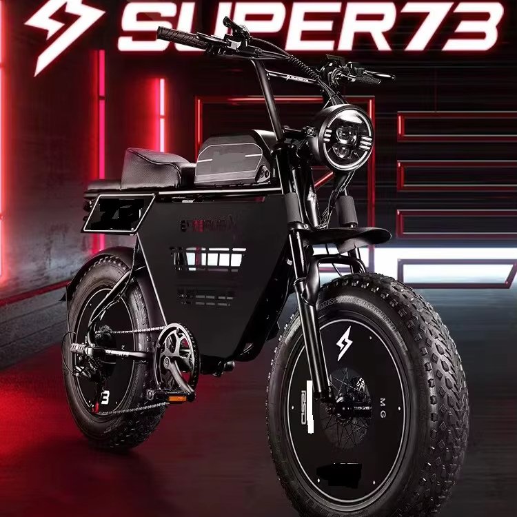 Super73 Y1 RX S1 S2 Mountain Bike 48V 500W Electric Dirt Bike with Fat Tire Adult Electric Bike Lithium Battery Power Supply