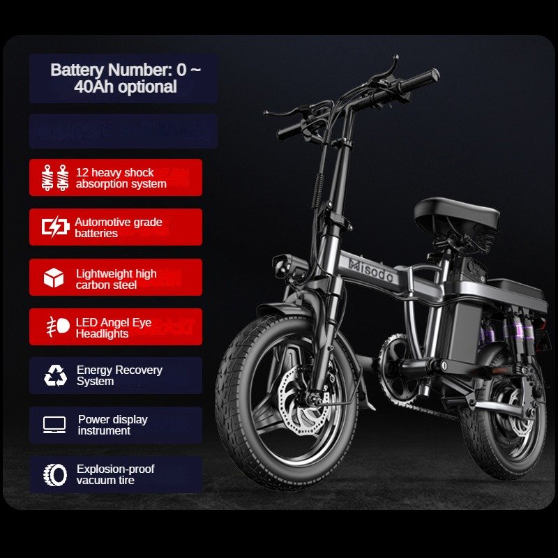 High Quality Mini Size Folding 48v Folding Electric Bicycle 2 wheel city bike fashion charging bike electric bicycle