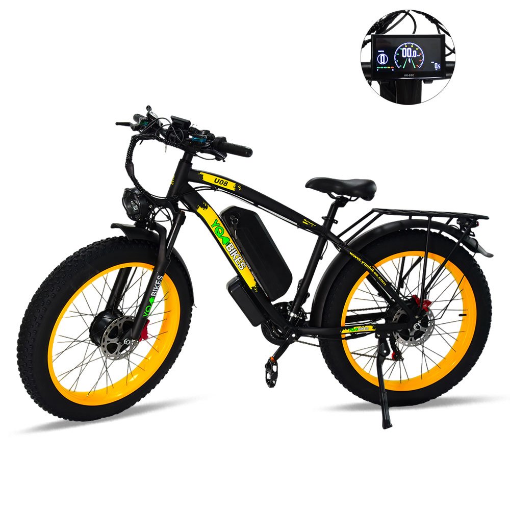 USA Warehouse 2000W Electric Bike 26inch Dual Motor ebike Pedal Assisted Large Colorful Display Fat Tire Electric Mountain Bike
