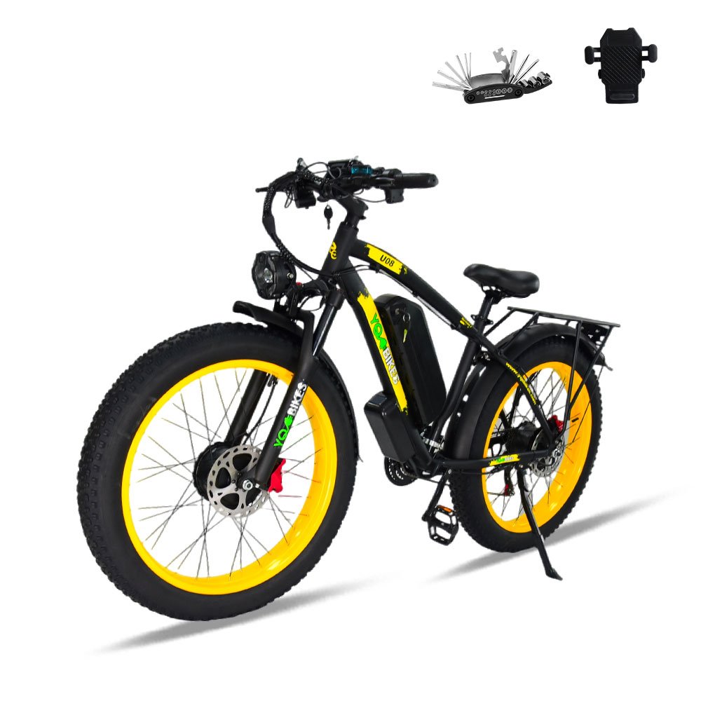 USA Warehouse 2000W Electric Bike 26inch Dual Motor ebike Pedal Assisted Large Colorful Display Fat Tire Electric Mountain Bike