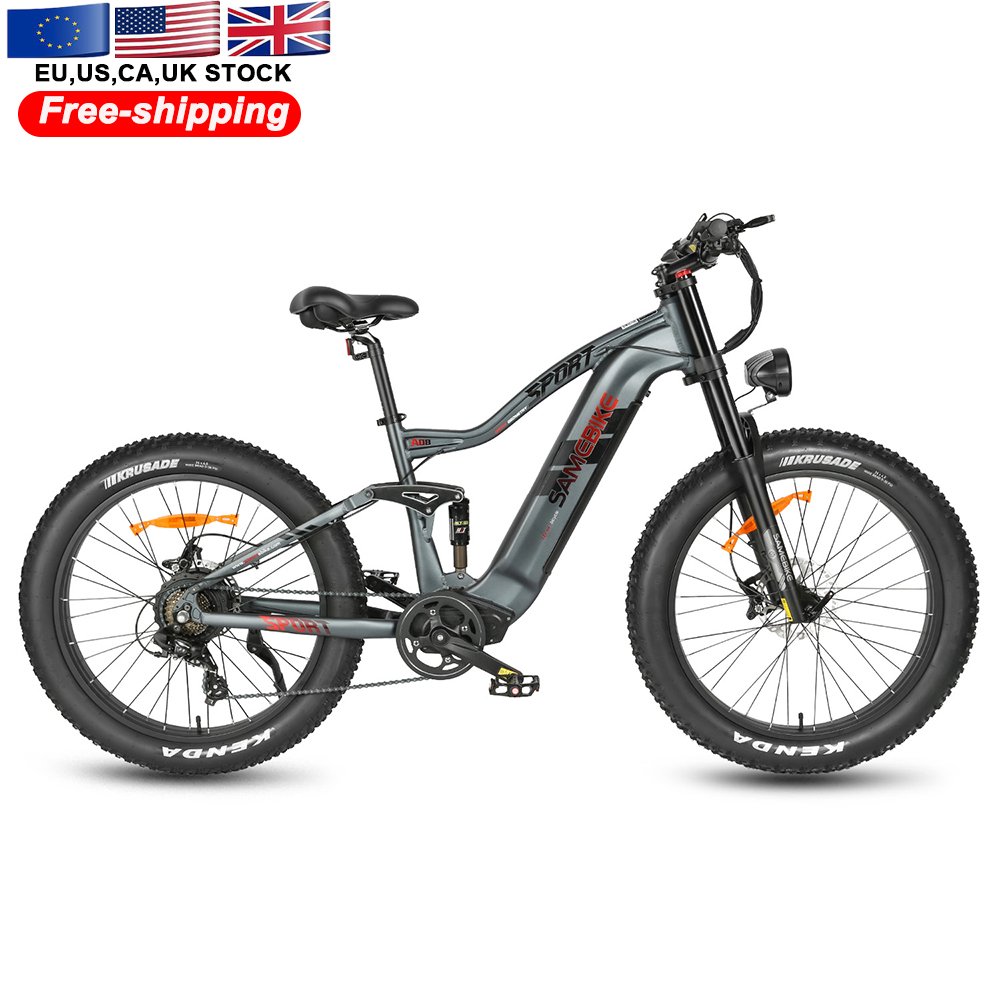 Poland Warehouse SAMEBIKE 26 inch 48V 17Ah lithium1000w Motor Fat Tire Mountain City Pedal Assisted Electric Bike