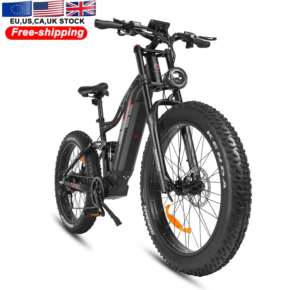 Poland Warehouse SAMEBIKE 26 inch 48V 17Ah lithium1000w Motor Fat Tire Mountain City Pedal Assisted Electric Bike