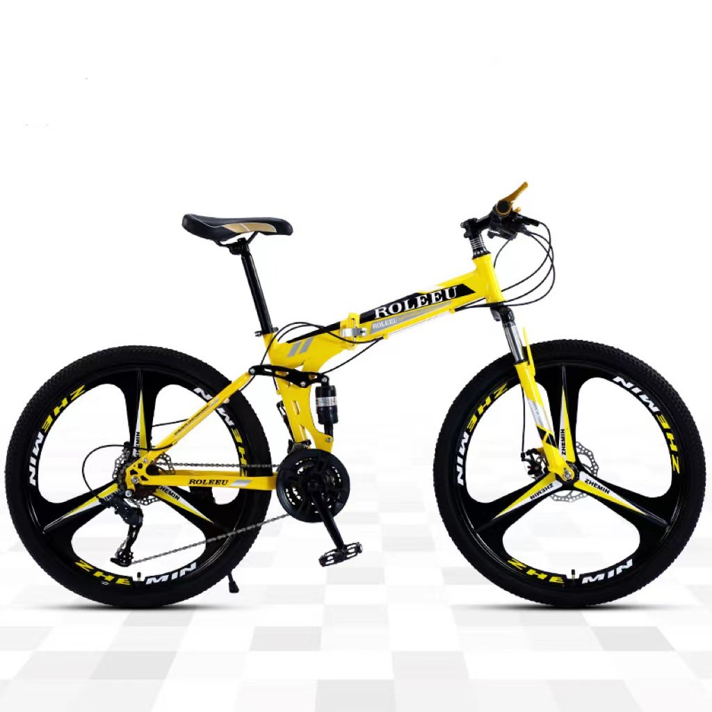 2024 Cheap Foldable Cycle 26inch Bicycle Road Bike Folding Full Suspension Mountain Bicicleta Mtb 30 Speed Gear Carbon Steel 172