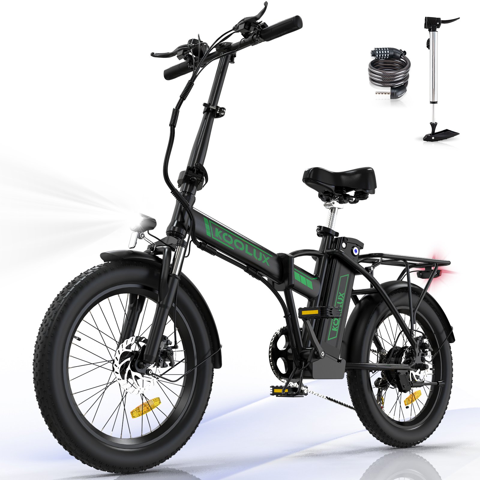 KOOLUX Folding Electric Bike 250w Fat Tyre 20 Inch Mini Foldable E-Dirt Bike Motor City dirt bike