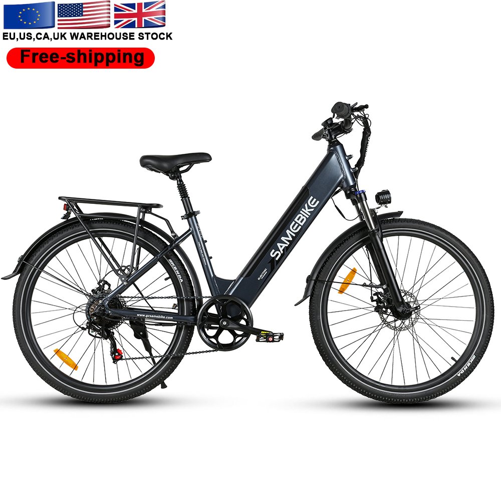 Samebike 500W Electric Hybrid Bike EU Warehouse Fast Delivery All-Terrain Moped with 36v Lithium Battery and Disc Brake System