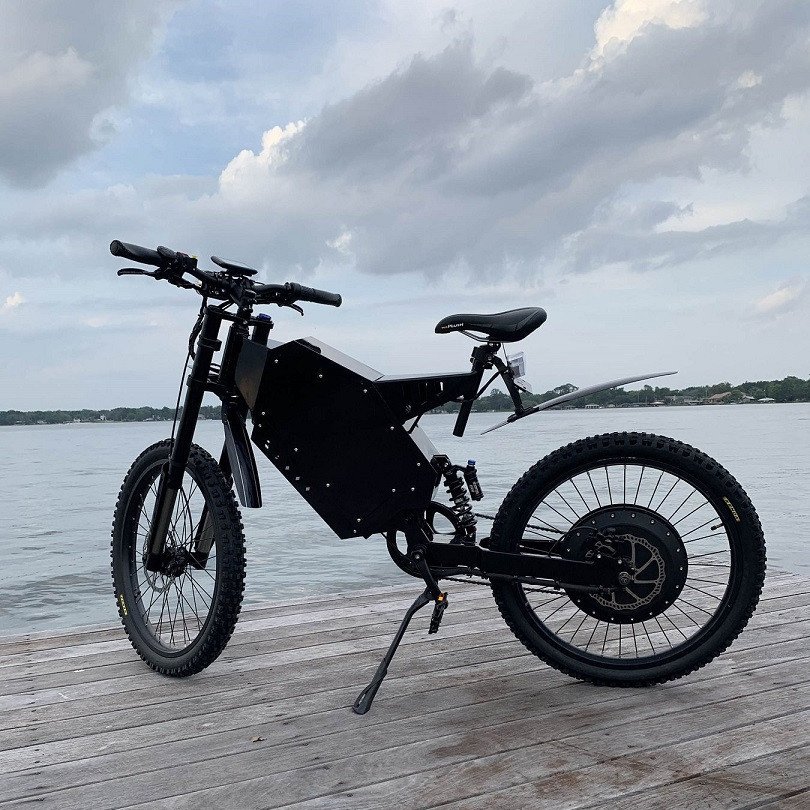 72V Electric Dirt Bike 12000w Brushless Motor Ebike 19 Inch Electric mountain Off Road E Bike with Pedal Assist