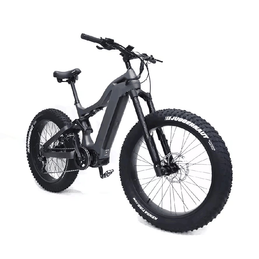 Joyebikes carbon fiber Fat Tire 48V 1000w Electric Mountain bike Full Suspension E Bicycle Ebike For Adult