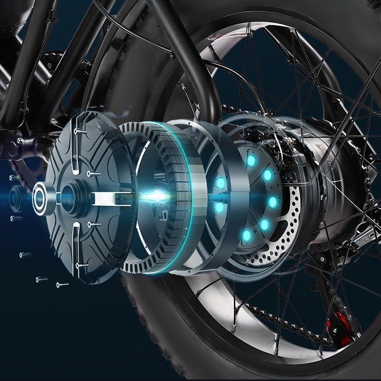 High Quality Sports Fat Tire Electric Bike Strong Tire Electric Mountain Bike Snowmobile Lithium Beach Electric Bicycle