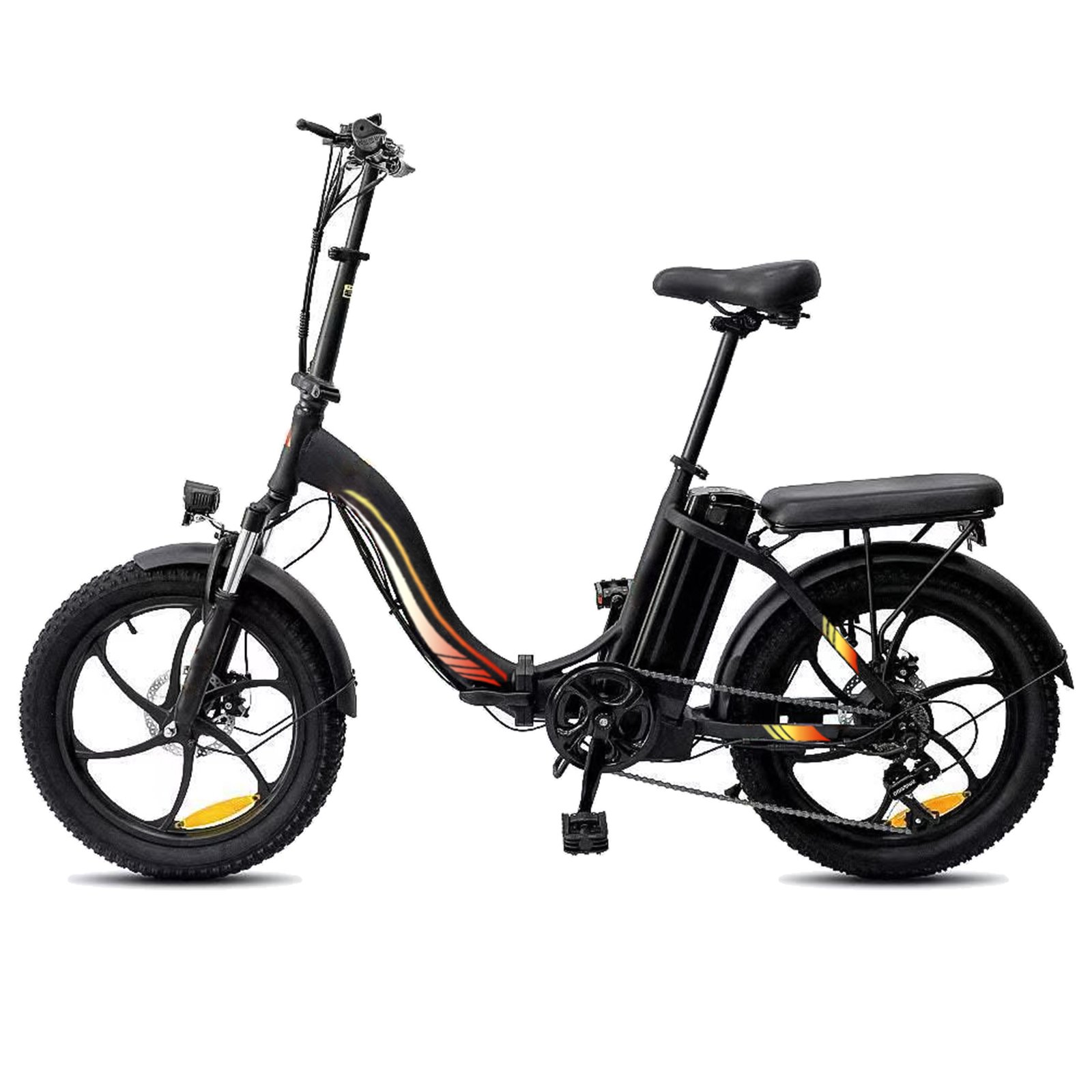 20 Inch Front Suspension Electric Bicycle 350W Folding Ebike With 48V 13Ah Lithium Battery 20x3.0 Fat Tire City Electric Bike