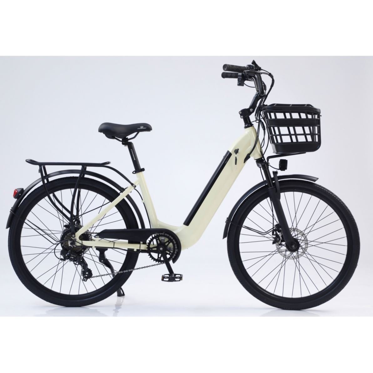 26-Inch New Model Electric City Bike Adults 48V 250W 7 Speed Gears Disc Brake Foldable E-Bike Lithium Battery Sensor Features