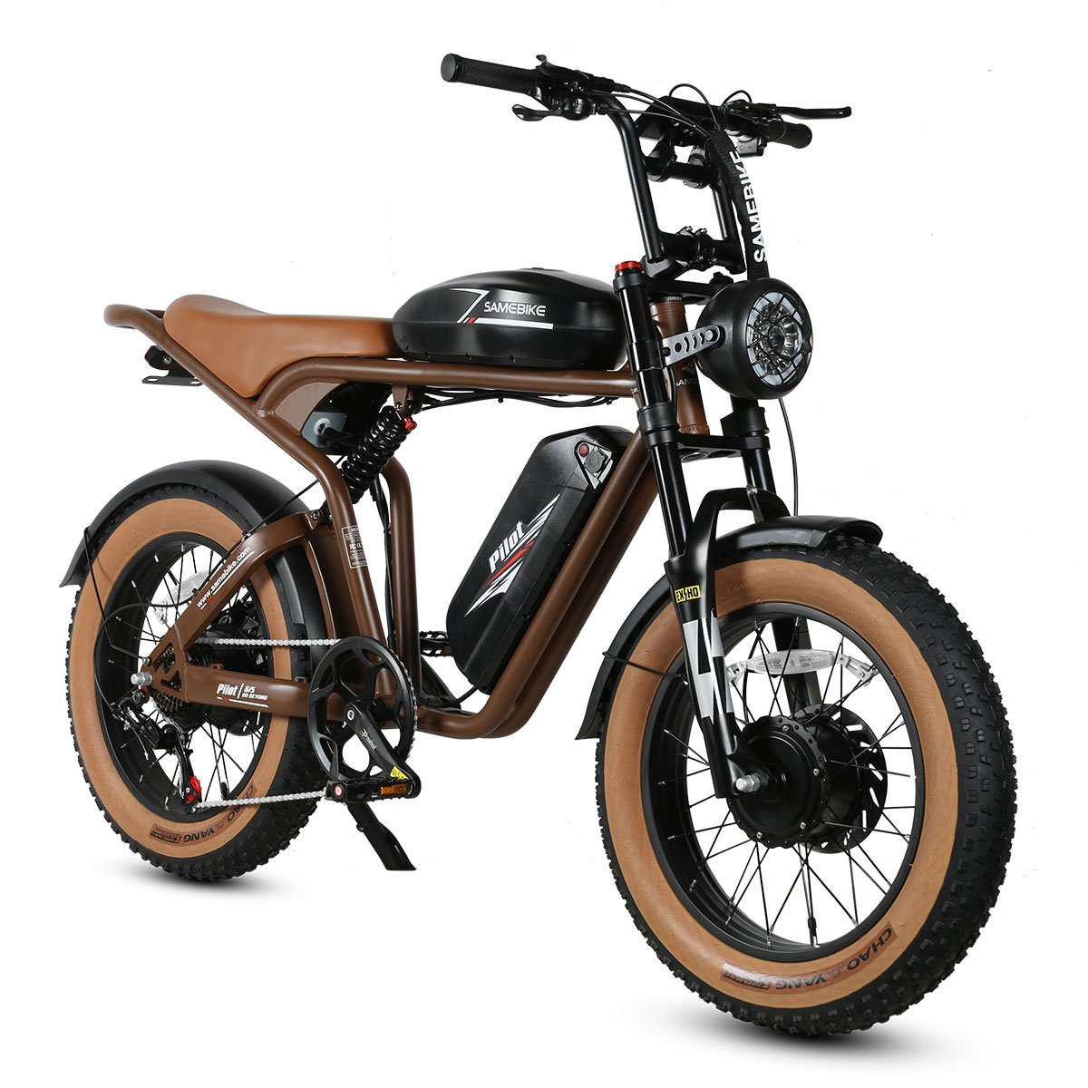 2024 China factory wholesale SAMEBIKE Electric Mountain Bike with 2000W 48V32AH battery full suspension brake tail lights