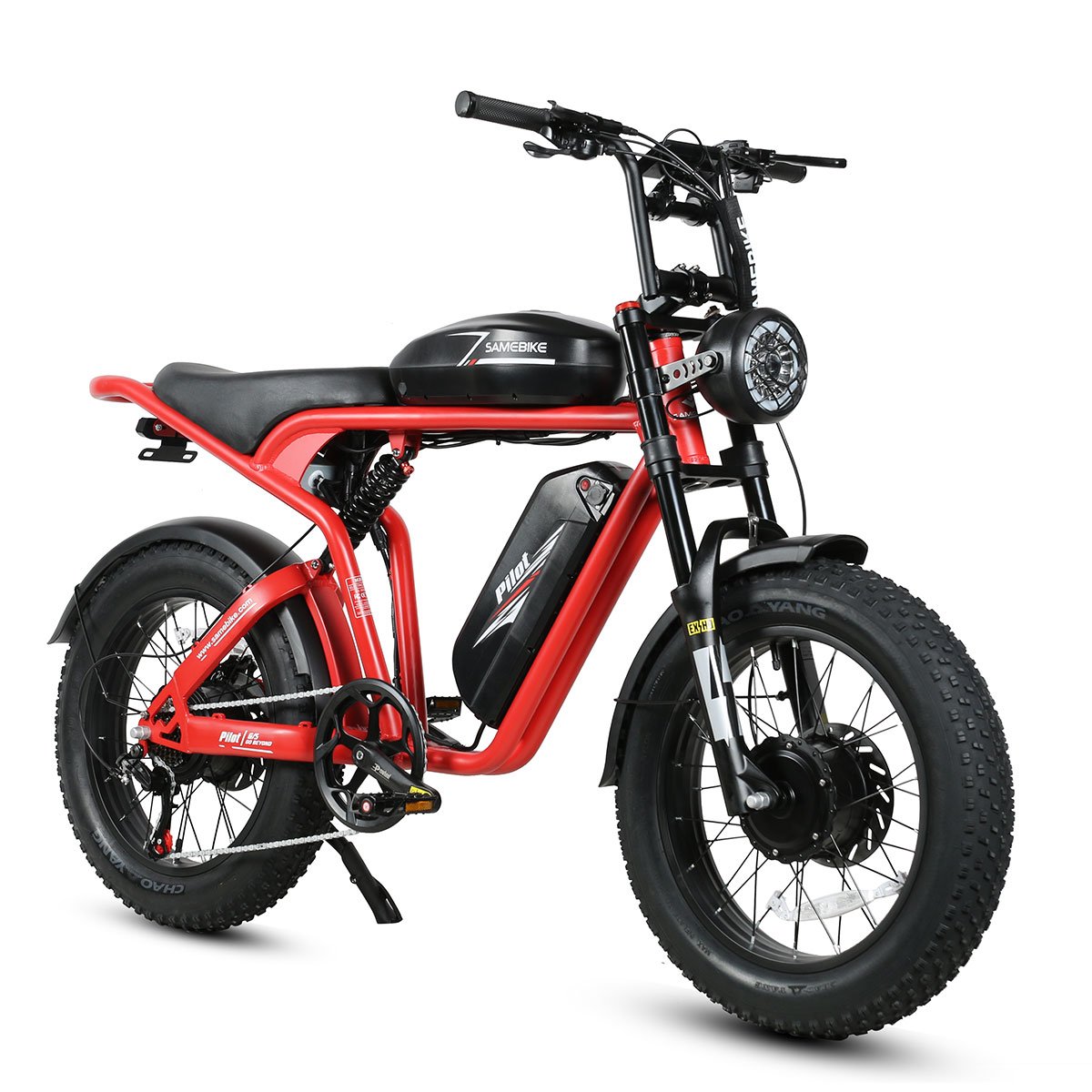 2024 China factory wholesale SAMEBIKE Electric Mountain Bike with 2000W 48V32AH battery full suspension brake tail lights