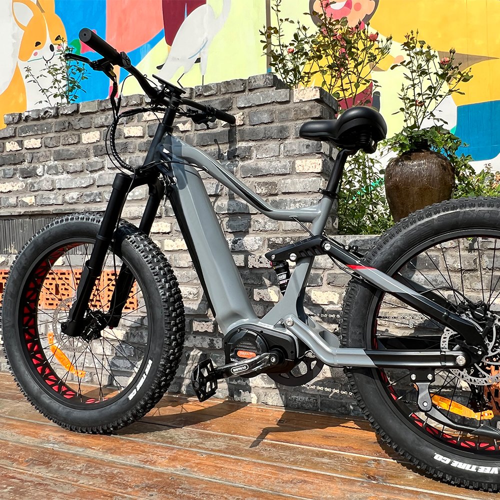 Electric mountain bike long-distance bafang central motor electric bicycle 52v lithium battery full suspension e-bike