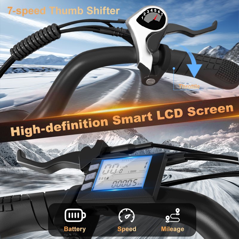 JANSNO X70 electric bike 20 inch fat tire road all terrain electric mountain bike 750W 30MPH Dual Lithium battery cargo ebike