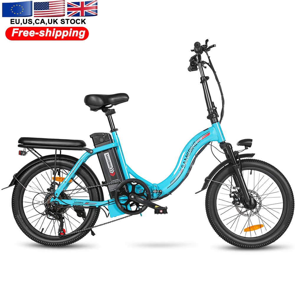 SAMEBIKE CY20 spoke rim 350W Foldable 36V12Ah Electric City ebike 20inch Ebike  Steel Frame spoke rim ebike